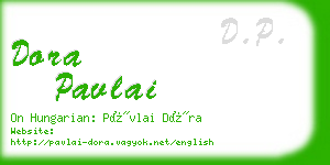 dora pavlai business card